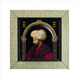 Fatih Sultan Mehmet (Gentile Bellini çizimi,1480)  Baskılı MDF  Magnet(KRT-088)