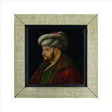 Fatih Sultan Mehmet(Gentile Bellini çizimi,1481) Baskılı MDF  Magnet(KRT-090)