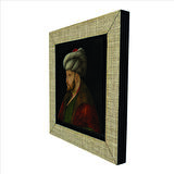 Fatih Sultan Mehmet(Gentile Bellini çizimi,1481) Baskılı MDF  Magnet(KRT-090)