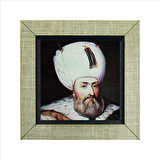 Kanuni Sultan Süleyman (Portre çizim,1560’) Baskılı MDF  Magnet(KRT-092)