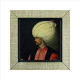 Kanuni Sultan Süleyman (Tiziano Vecellio çizimi,1530’lar) Baskılı MDF  Magnet(KRT-093)Buzdolabı Süsü