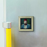 2. Abdülhamid (Portre çizim)  Baskılı MDF  Magnet(KRT-096)Buzdolabı Süsü