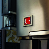 Türkiye Bayrağı Baskılı MDF  Magnet(KRT-098)Buzdolabı Süsü