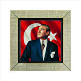 Atatürk Baskılı MDF  Magnet(KRT-099)Buzdolabı Süsü