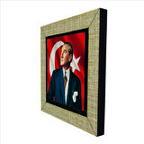 Atatürk Baskılı MDF  Magnet(KRT-099)Buzdolabı Süsü