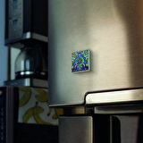 Çini Desen Baskılı Doğaltaş  Magnet(KD-012)Buzdolabı Süsü