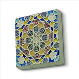Çini Desen Baskılı Doğaltaş  Magnet(KD-014)Buzdolabı Süsü