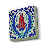 İznik Çini - Lale Baskılı Doğaltaş  Magnet(KD-034)Buzdolabı Süsü