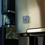 İznik Çini - Lale Baskılı Doğaltaş  Magnet(KD-034)Buzdolabı Süsü