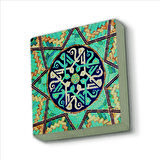 Çini Desen Baskılı Doğaltaş  Magnet(KD-043)Buzdolabı Süsü
