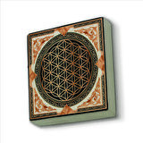 Yaşam Çiçeği Baskılı Doğaltaş  Magnet(KD-044)Buzdolabı Süsü