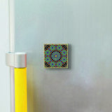Çini Desen Baskılı Doğaltaş  Magnet(KD-047)Buzdolabı Süsü