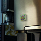 Mandala Baskılı Doğaltaş  Magnet(KD-052)Buzdolabı Süsü