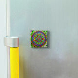 Mandala Baskılı Doğaltaş  Magnet(KD-052)Buzdolabı Süsü