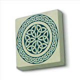 Keltik Stili Yuvarlak Desen Baskılı Doğaltaş  Magnet(KD-056)Buzdolabı Süsü