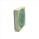 Keltik Stili Yuvarlak Desen Baskılı Doğaltaş  Magnet(KD-056)Buzdolabı Süsü