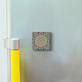 Osmanlı Çini Deseni Baskılı Doğaltaş  Magnet(KD-070)Buzdolabı Süsü