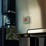 İtalyan Deseni Baskılı Doğaltaş  Magnet(KD-081)Buzdolabı Süsü