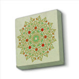 Rumi Desen Baskılı Doğaltaş  Magnet(KD-089)Buzdolabı Süsü