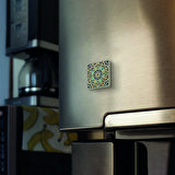 Çini Desen Baskılı Doğaltaş  Magnet(KD-009)Buzdolabı Süsü