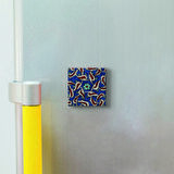 Çini Desen Baskılı Doğaltaş  Magnet(KD-033)Buzdolabı Süsü