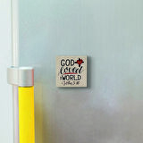 Yuhanna 3:16 Baskılı Doğaltaş  Magnet(KRG-111)