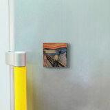 Çığlık (Edvard Munch, 1893) Baskılı Doğaltaş  Magnet(KRG-168)