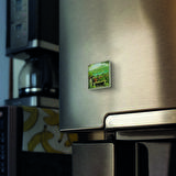 İtalya Görseli Baskılı Doğaltaş  Magnet(KRG-055)Buzdolabı Süsü