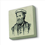 İtalyan Kaşif Marco Polo Baskılı Doğaltaş  Magnet(KRG-062)Buzdolabı Süsü