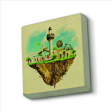 Suudi Arabistan Görseli Baskılı Doğaltaş  Magnet(KRG-073)Buzdolabı Süsü