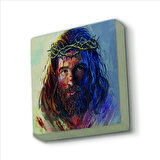 Hz. İsa Görseli Baskılı Doğaltaş  Magnet(KRG-092)