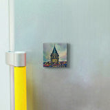 Galata Kulesi  Baskılı Doğaltaş  Magnet(KRT-020)Buzdolabı Süsü