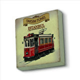 Nostaljik Tramvay Baskılı Doğaltaş  Magnet(KRT-049)Buzdolabı Süsü