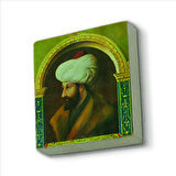 Fatih Sultan Mehmet (Değiştirilmiş çizim)  Baskılı Doğaltaş  Magnet(KRT-089)