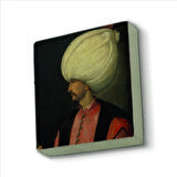 Kanuni Sultan Süleyman (Tiziano Vecellio çizimi,1530’lar) Baskılı Doğaltaş  Magnet(KRT-093)
