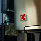 Türkiye Bayrağı Baskılı Doğaltaş  Magnet(KRT-098)Buzdolabı Süsü