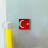Türkiye Bayrağı Baskılı Doğaltaş  Magnet(KRT-098)Buzdolabı Süsü