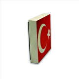 Türkiye Bayrağı Baskılı Doğaltaş  Magnet(KRT-098)Buzdolabı Süsü