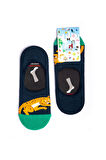 MRHERO Çok Renkli Unisex Tekli Paket Leopard Temalı Babet Renkli Çorap 1037-MH RENKLİ