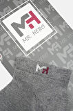 MRHERO Bambu 6'lı Erkek Parfüm Kokulu Düz Basic Patik Kaymaz Çorap 1083-MH GRİ