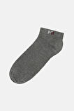 MRHERO Bambu 6'lı Erkek Parfüm Kokulu Düz Basic Patik Kaymaz Çorap 1083-MH GRİ
