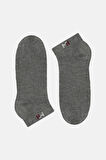 MRHERO Bambu 6'lı Erkek Parfüm Kokulu Düz Basic Patik Kaymaz Çorap 1083-MH GRİ