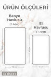 %100 Pamuk 2'li Havlu Seti - 1 Adet El Havlusu ve 1 Adet Banyo Havlusu