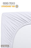 Beyaz Lastikli Çarşaf - %100 Pamuk, 63 Tel, Tek & Çift Kişilik Seçenekleriyle - Ev, Otel Çarşafı