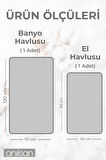 %100 Pamuk 2'li Gri Havlu Seti - 1 Adet El Havlusu Ve 1 Adet Banyo Havlusu