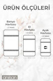 %100 Pamuk 6'lı Greek Havlu Seti - 2 Adet El Havlusu, 2 Adet Banyo Havlusu ve 2 Adet Ayak Havlusu
