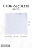 50'li Mini Havlu - 26x26 cm, %100 Pamuk, Bebek ve Çocuklar İçin, Yüz Havlusu Olarak Kullanıma Uygun