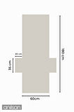%100 Pamuk Şezlong Havlusu Kirli Beyaz 60x180 cm - Hızlı Kuruyan Plaj ve Havuz Havlusu