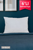 6'lı Klimalı Ortopedik Yastık - Yumuşak ve Hava Kanallı 50x70 cm, 700 gr Premium Silikon