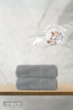 2'li Gri Greek El Havlusu - 50x90 Cm, 225 Gr, %100 Pamuk, Spa Ve Otel Havlusu, Günlük Kullanıma Uygun